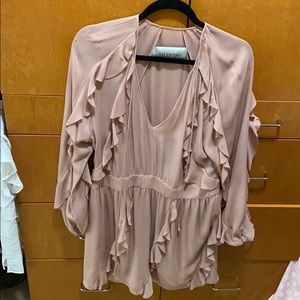 Valentino blush ruffle dress